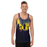 NS 849 Men's Tank Top front view on a model.